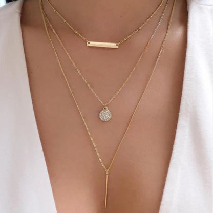 Layered Heart Pendant Necklace with Crystal Bead Detailing for Everyday Sparkle and Delicate Shine
