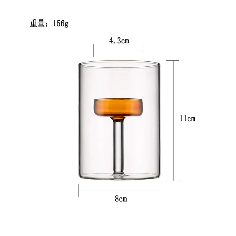 Glass candle holder for block candles and table decor