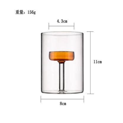 Glass candle holder for block candles and table decor