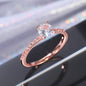 Stylish Ring For Women With Zircon Stones In Sterling Silver 925 Hypoallergenic Fit