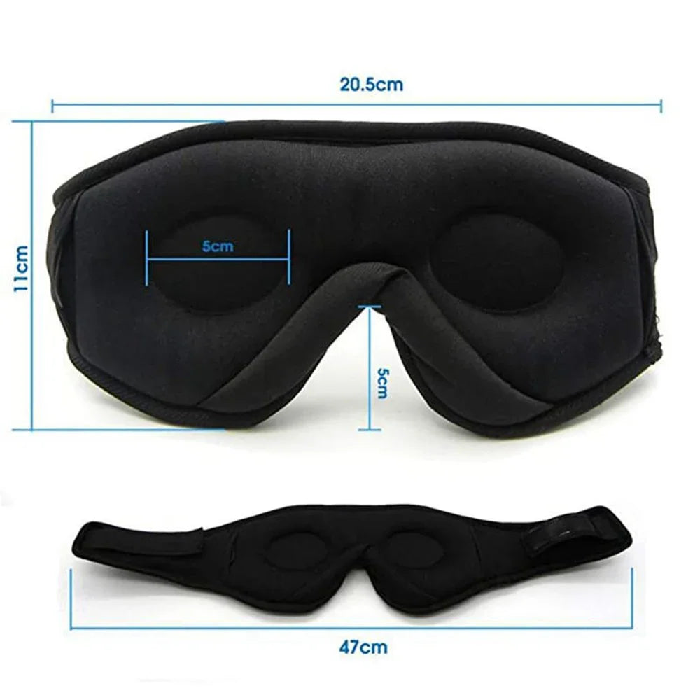 Bluetooth Soft Cotton Eye Mask Headphones With Built In HD Speaker For Deep Sleep And Relaxation