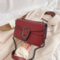 Textured Leather Crossbody Bag With Crocodile Pattern And Durable Build And Everyday Chain Strap
