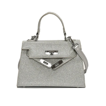 2026 New Kelly Bag for Women Elegant Rhinestone Crossbody Purse Stylish Shoulder Handbag Fashionable Work Tote