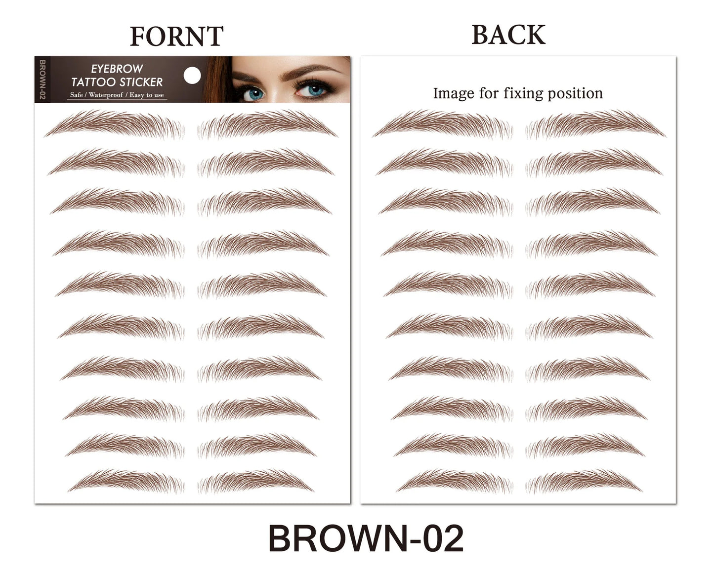Women’s 6D Eyebrow Tattoos Stickers Waterproof Long Lasting Hair Like Brows