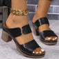 Leather Sandals with Wedge Heel for Breathable All Day Support