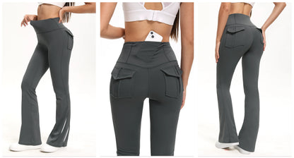 High-Waist Yoga Pants With Hidden Pockets For Women Performance Four-Way Stretch