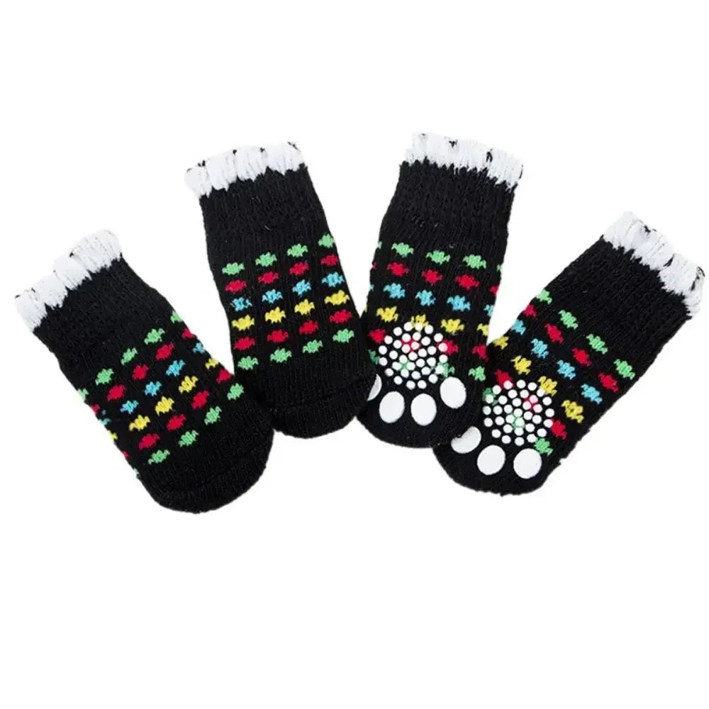 Pet Cat Dog Anti Slip Wool Socks For Cats And Dogs Floor Paw Protectors