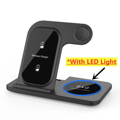 Foldable Wireless Dock for Smartphones and Earbuds 3-in-1