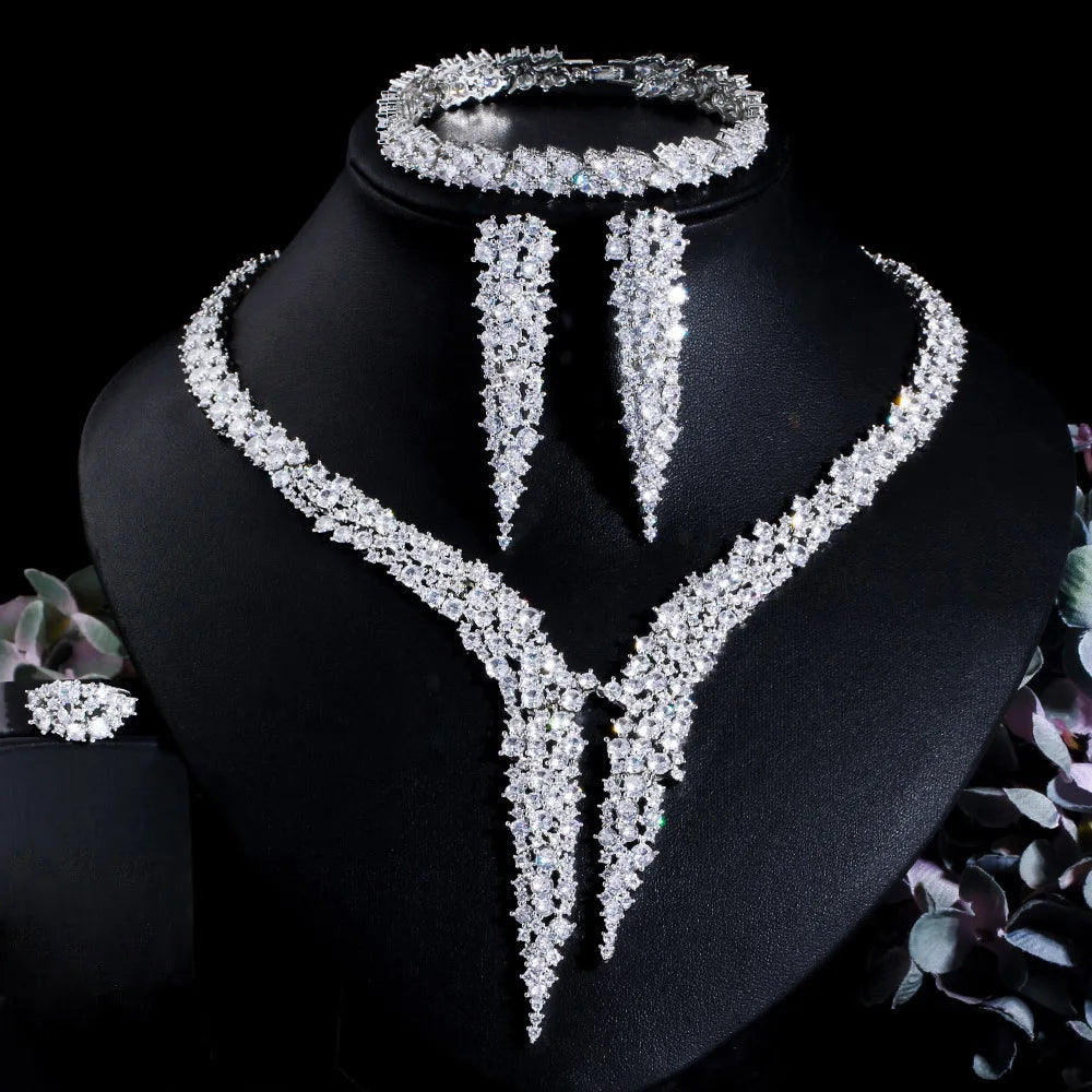 Lab-Grown Diamond Jewelry Set Coordinated Bridal Pieces For Weddings