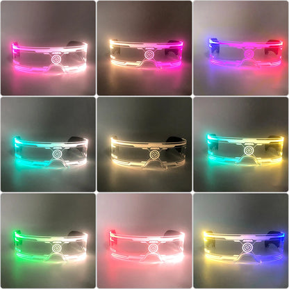 LED festival glasses with glowing illumination features