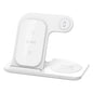 Wireless 3-In-1 Charging Stand with Fast Charge for Smartphone Smartwatch and True Wireless Earbuds