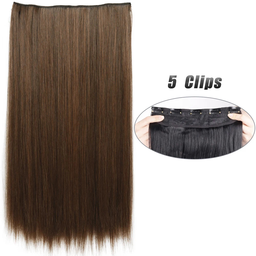 Wavy Clip In Hair Extensions Five Clip Set for Fuller Waves