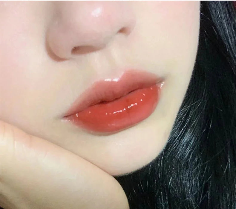 Hydrating Lip Gloss Long Lasting Translucent Red Brown Tint