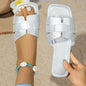 Flat Sandals for Women with Lightweight Water Friendly Open Toe