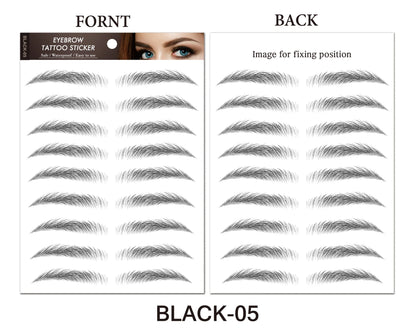 Women’s 6D Eyebrow Tattoos Stickers Waterproof Long Lasting Hair Like Brows