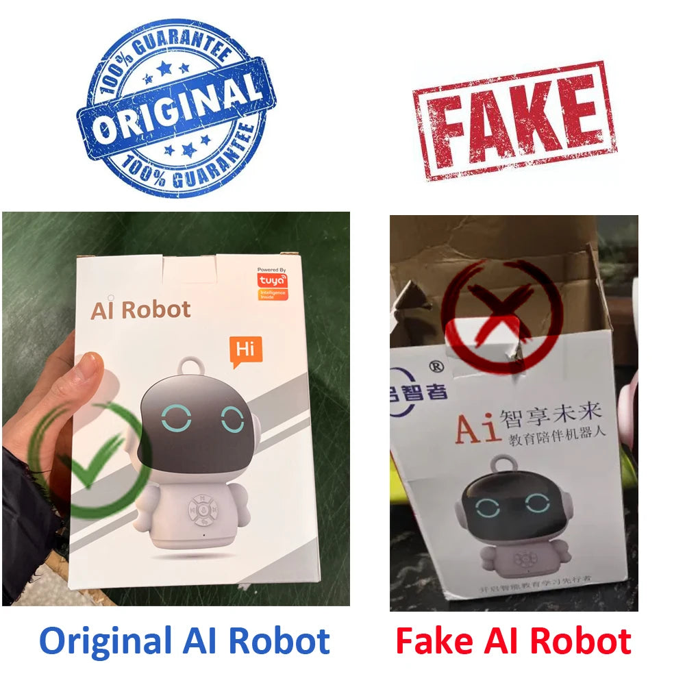 White plastic educational robot toy with voice interaction and 61 languages for interactive learning and child play.