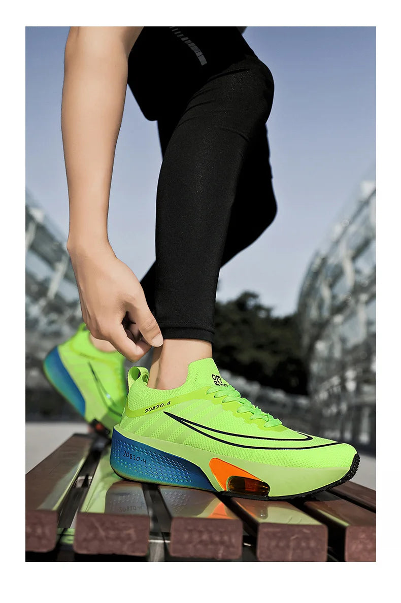 Breathable Sneakers for Marathon Training Cushioned Insole Nonslip Grip