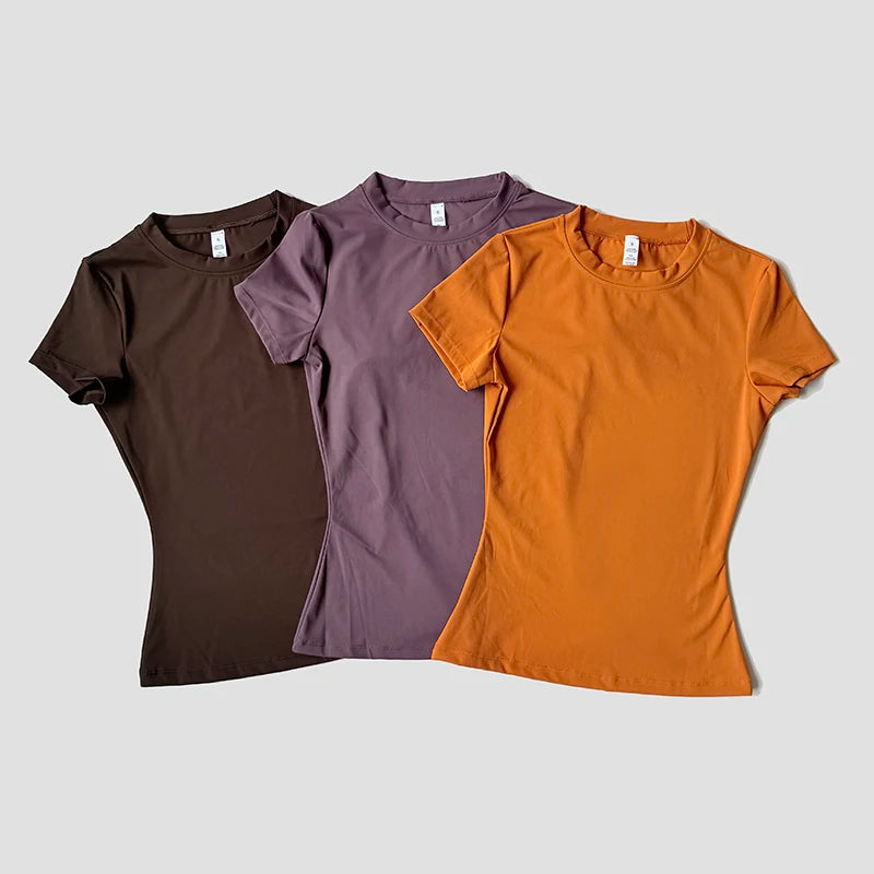 WAREBALL Sports Tops Quick-Drying Ladies Tank Top Fitness Running Yoga Short Sleeve Elastic Breathable ATHLETIC REVOLUTION
