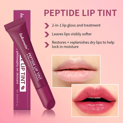 Peptide Lip Tint – Hydrating Lip Gloss plumper with Mirror Shine, Long-Lasting Moisture, and Non-Sticky Glossy Finish