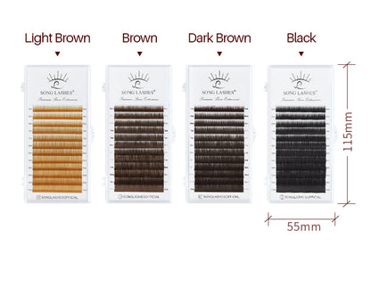 Brow Lashes I Eyebrow Extensions 12 Lines Per Piece Material Various Colors Soft and Resemble to Human Hairs