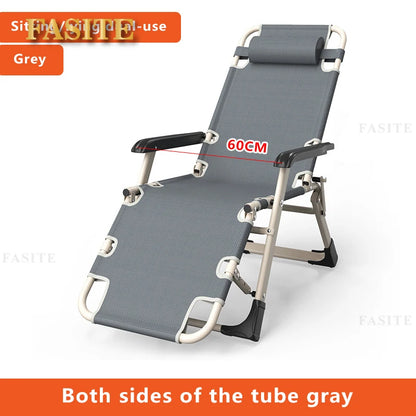 Portable office and household folding bed Ultra light height adjustable outdoor Camp bed Beach march recliner