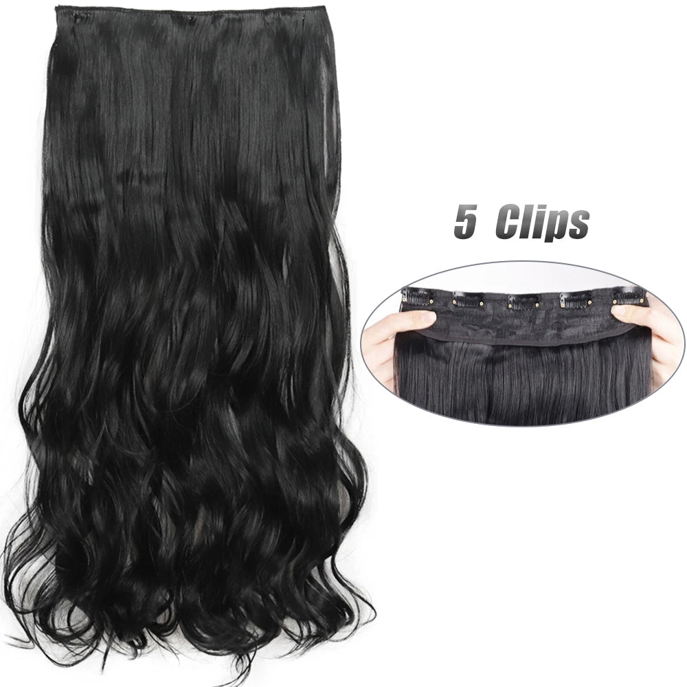 Wavy Clip In Hair Extensions Five Clip Set for Fuller Waves