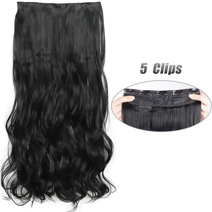 Wavy Clip In Hair Extensions Five Clip Set for Fuller Waves