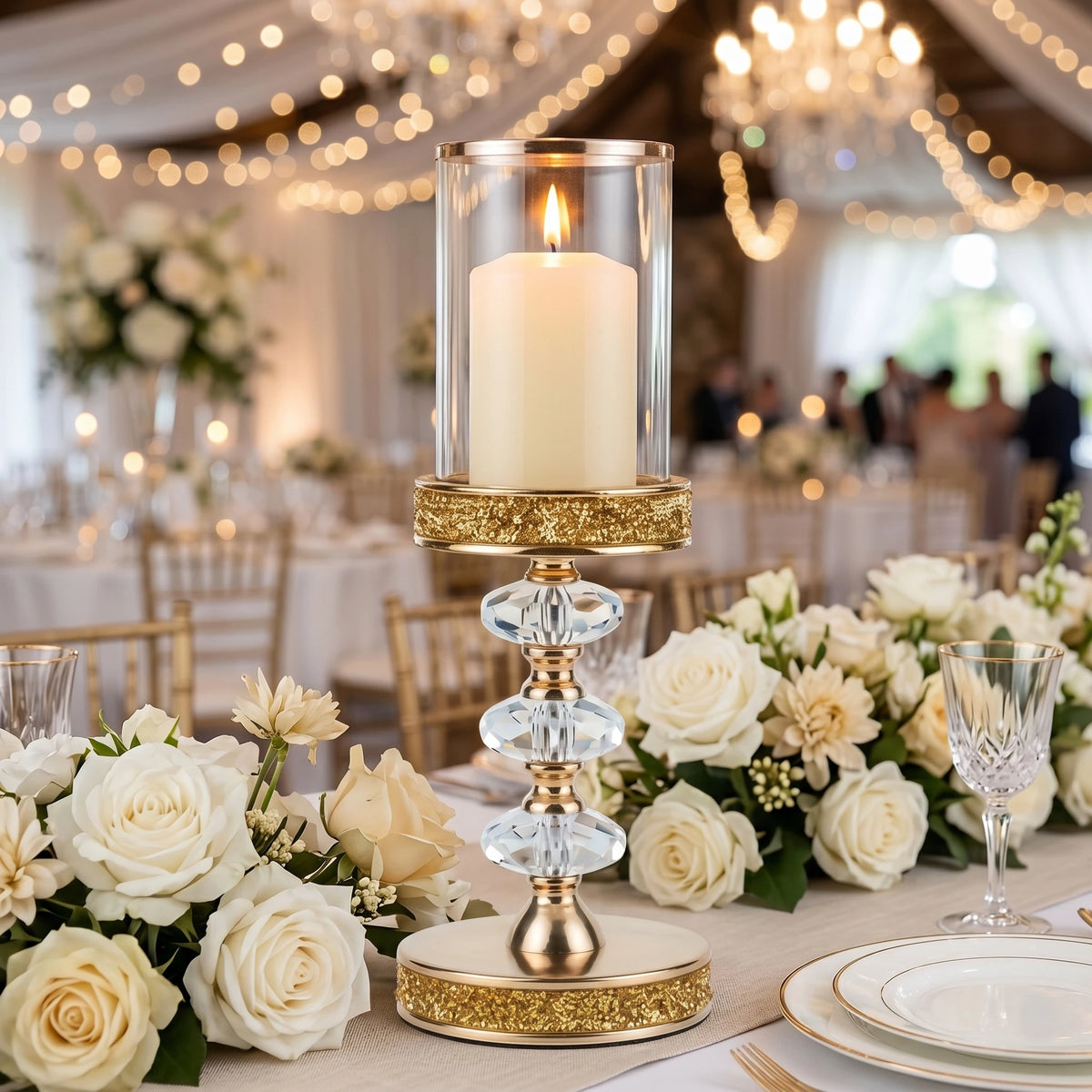 Candle holder with shade, available singly or as a set