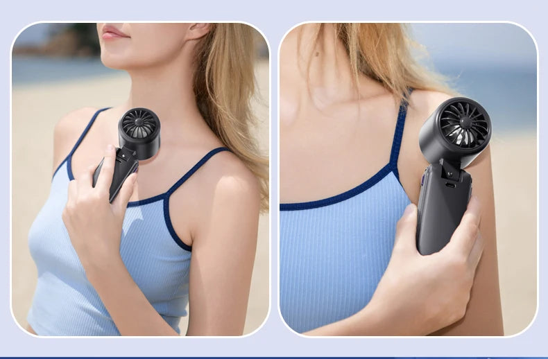Portable Neck Fan 100 Speed Adjustable Mini Electric Outdoor Handheld