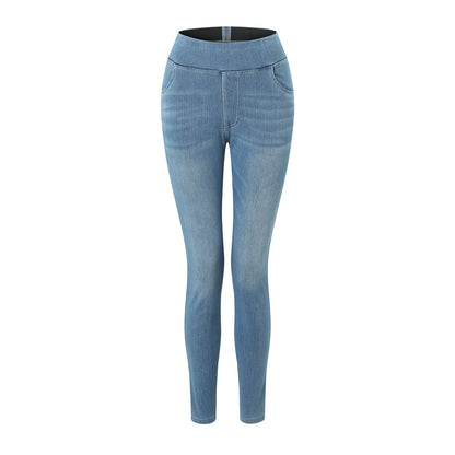 Slim Jeans High Waist Pull-On Denim with Stretchy Fit for Women