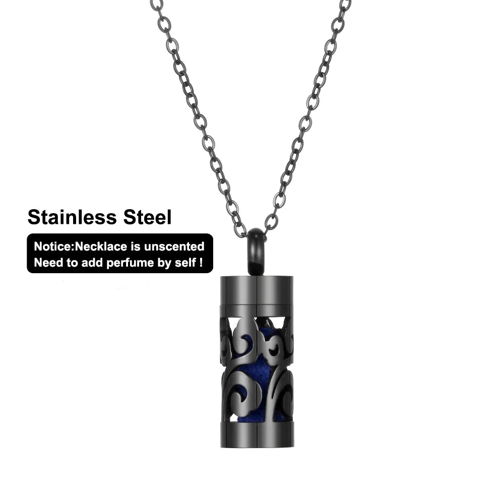 Women’s Stainless Steel Aromatherapy Diffuser Necklace For Essential Oils