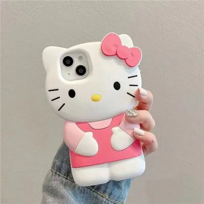 Soft Touch Phone Case With 3D Bow Knot Cat Design For All Around Protection And Anti Fingerprint Shield