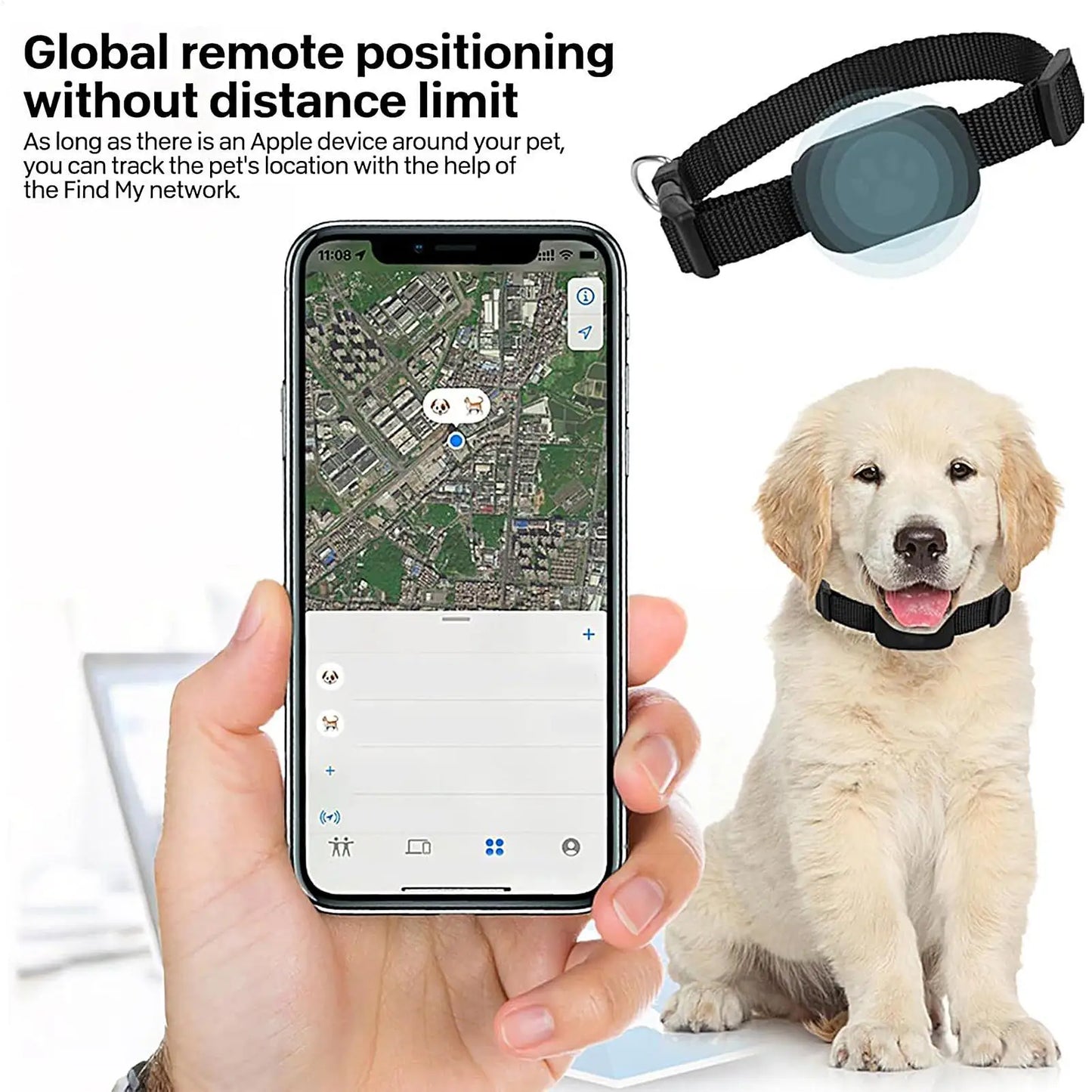 GPS Pet Collar Real Time Indoor and Outdoor Tracking for iOS