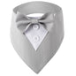 Wedding Big Dog Triangle Scarf with Bow Tie Handsome Pet Bandana for Small Large Dogs Golden Retriever Shepherd Labrador Bibs