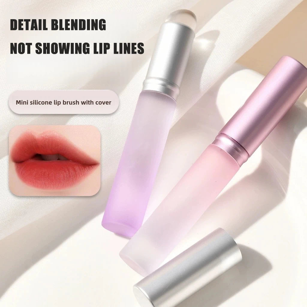 1pc Mini Silicone Lip Brush Concealer Brushe With Cover Lip Mask Applicators Lip Gloss Brush Lipstick Brush Makeup Beauty Tool
