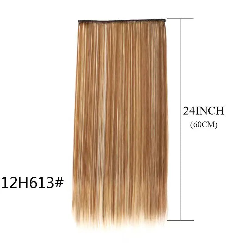 Natural-Looking Clip-In Hair Extensions with Five-Clip Weft for Volume