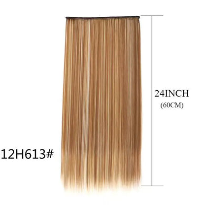 Natural-Looking Clip-In Hair Extensions with Five-Clip Weft for Volume