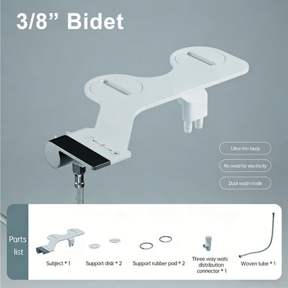 Bidet toilet attachment with sprayer