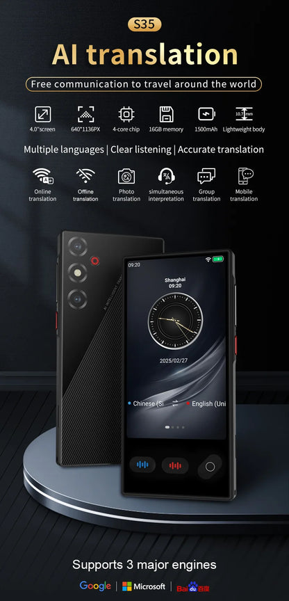 Portable Real Time Voice Translator For Travel 12 Offline Languages