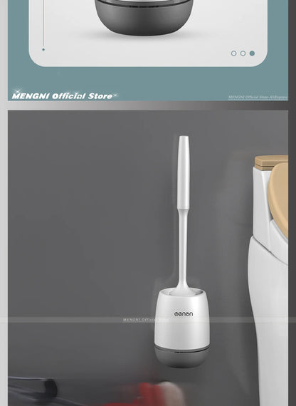 MENGNI-Silicone Toilet Brush Cleaner Brush Wall Floor Bathtubs And Accessories Cleaning Tools Cleanliness Bathroom Accessories