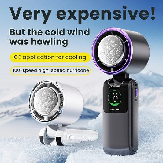 Portable Neck Fan 100 Speed Adjustable Mini Electric Outdoor Handheld