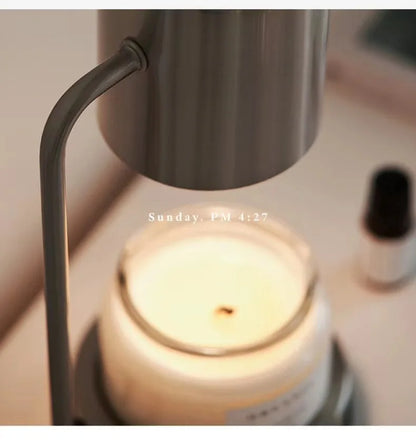 Wax-melting lamp with timer and dimmer