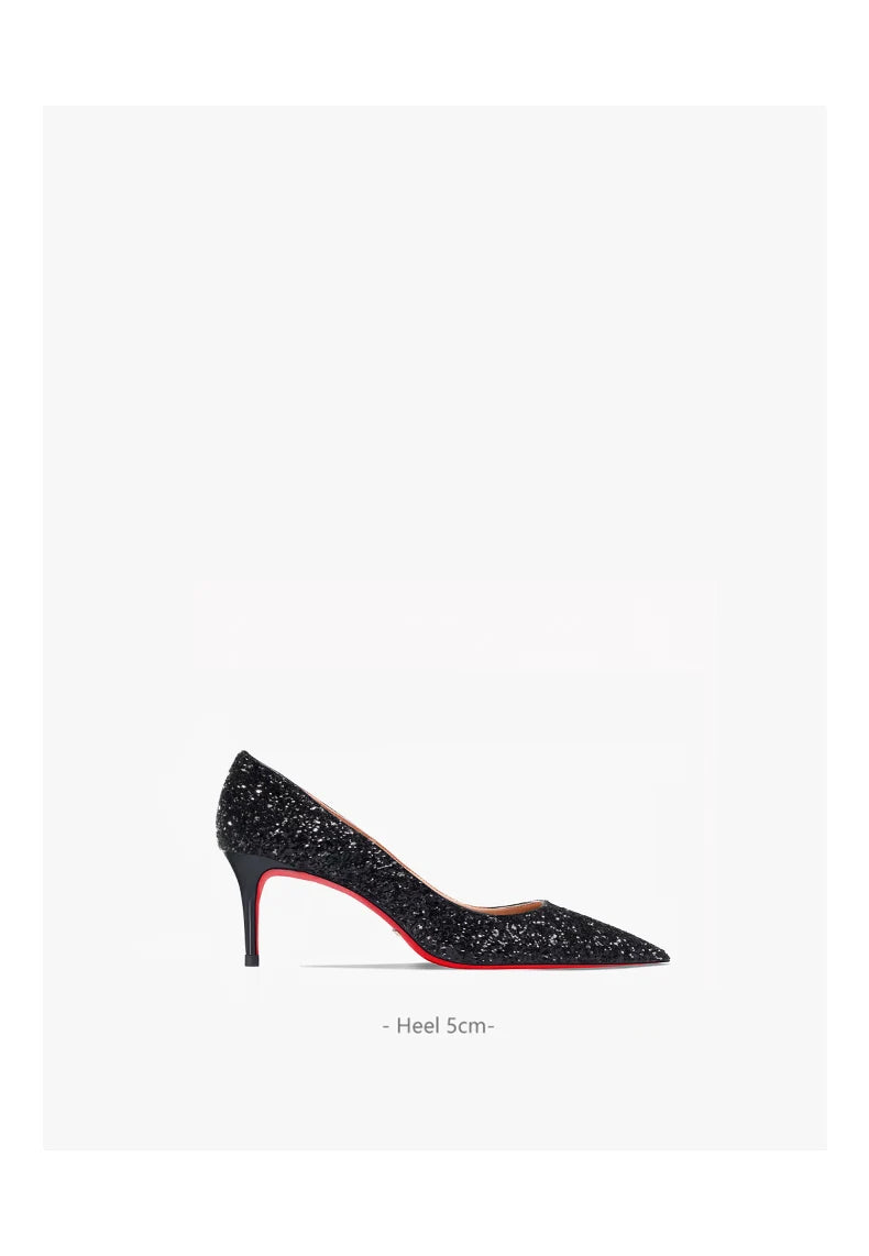 Couture Luxury Red Bottom Glitter Heels | Merch Gone Viral.