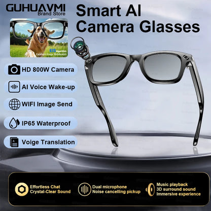 Titanium Frame Sunglasses With Camera Instant Translation On The Go