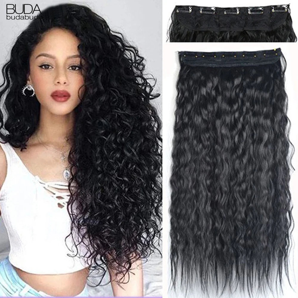 Long Clip In Hair Extensions for Length and Volume 22 Inch