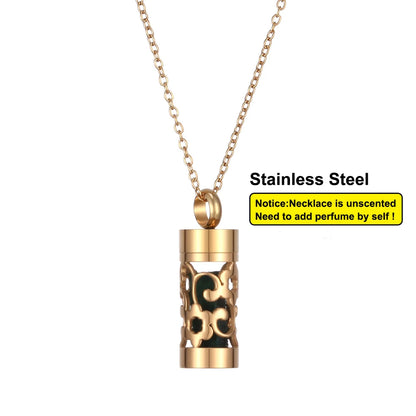 Women’s Stainless Steel Aromatherapy Diffuser Necklace For Essential Oils
