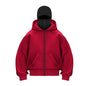 Unisex Cotton Fleece Hooded Zip Up Sweatshirt With Plain Design And Front Pouch Pocket
