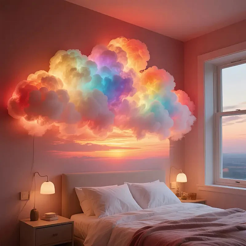 Cloud Shaped Led Light with Remote App Control and Rgb Color Changing