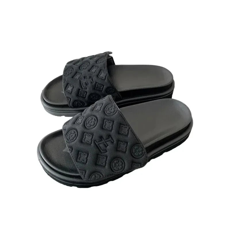 Breathable Canvas Slip On Sandals With Adjustable Strap And Cushioned Footbed For All Day Comfort