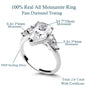Pear-Cut Ring with Moissanite Center Stone GRA Certification D Color VVS1 for Engagement